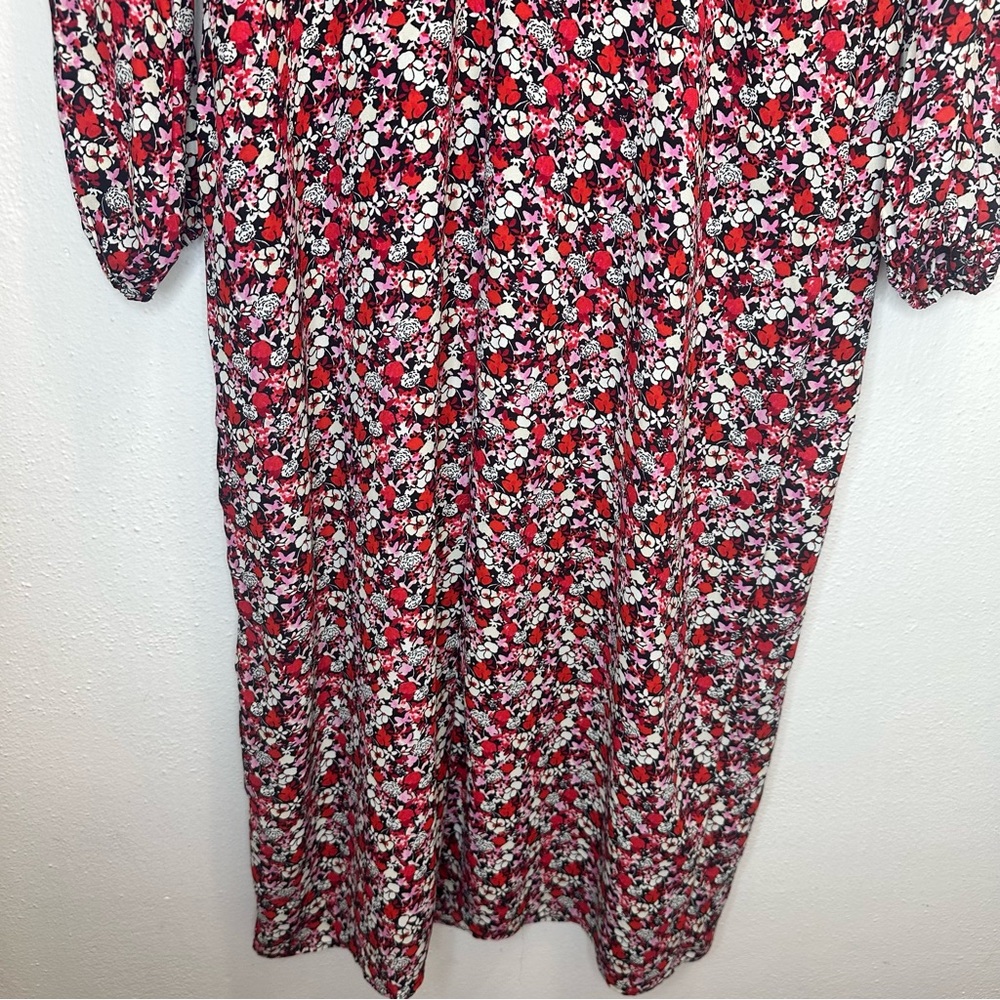 NWT Sanctuary Floral Chiffon Halter Neck Long Sleeve Front Cut-Out Dress Size 8 - Picture 11 of 15